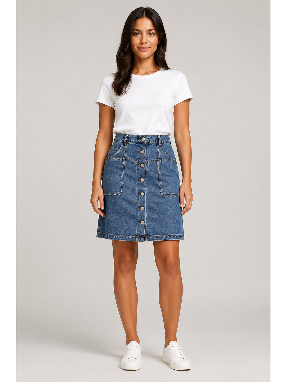 Old Navy NWT Blue Denim Hight Rise Drapey Long Skirt